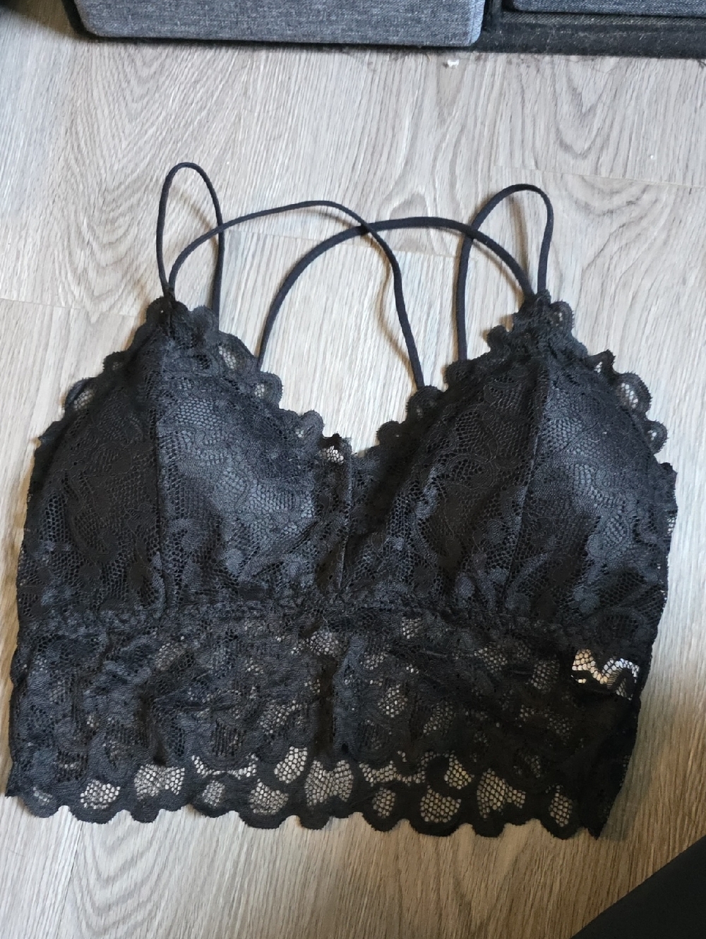 69 - T.J.Maxx Black Lace Bralette with Strappy Back